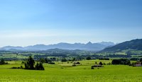 Panorama über Oy-Mittelberg im Allgäu Sommer
